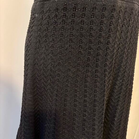 Nine West V Neck Black Fit & Flare Black Dress Medium Knit Cocktail dress - Picture 10 of 13